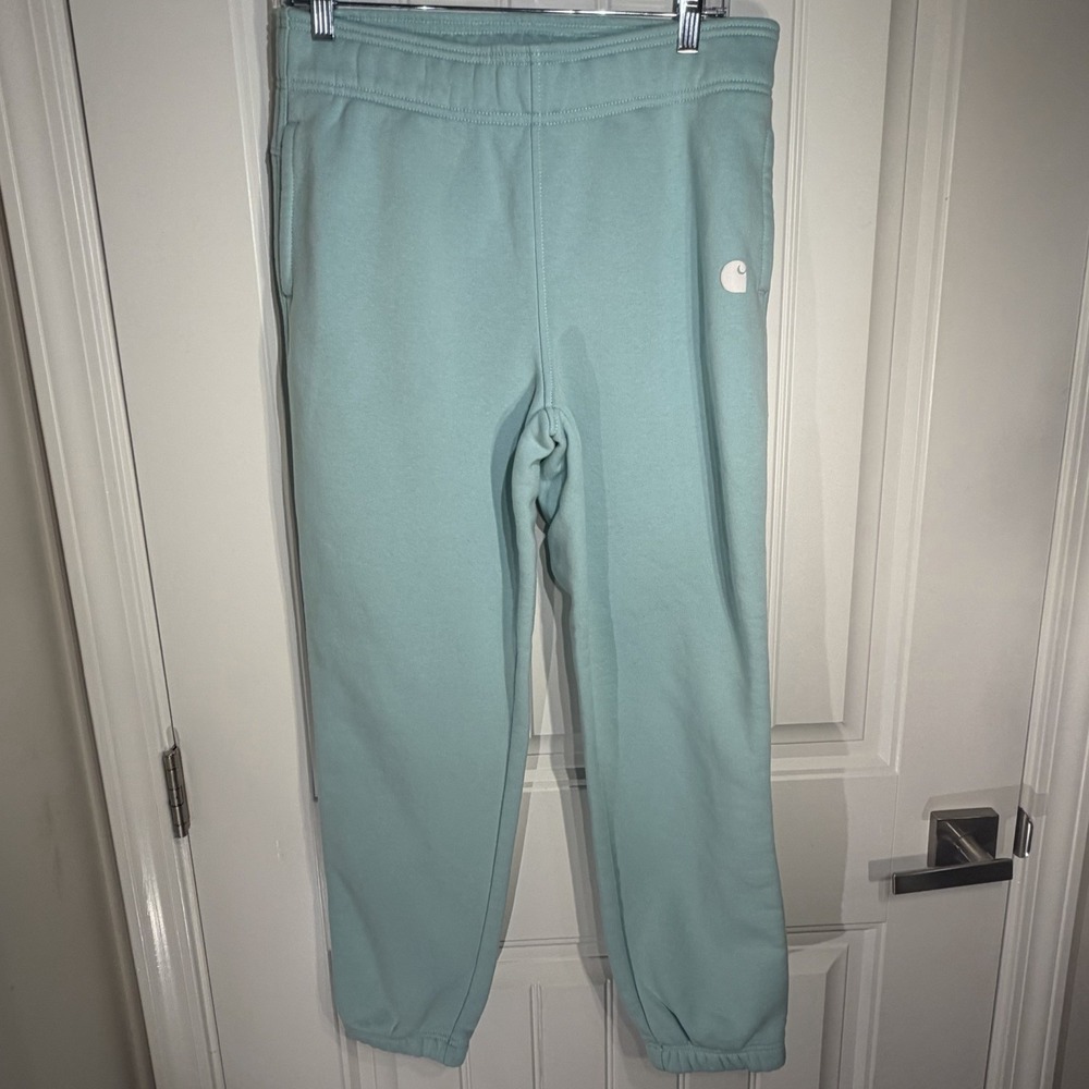 Carhartt Relaxed Fit Aqua Blue Fleece Jogger Sweatpants Women's Medium